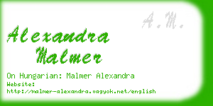 alexandra malmer business card